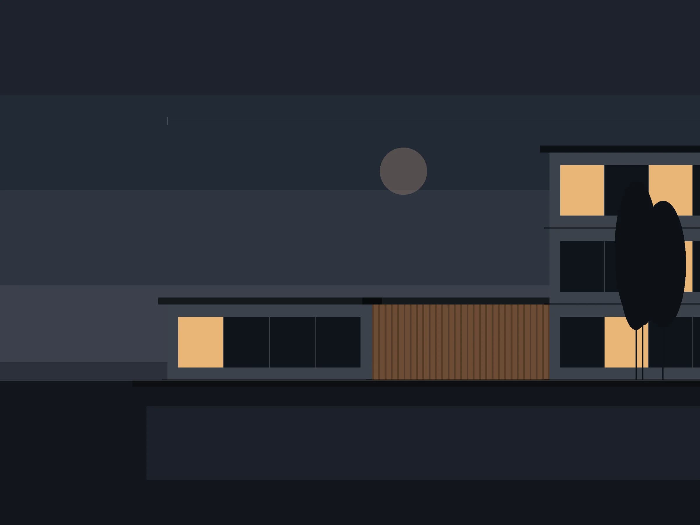 Placeholder architectural drawing. Replace with real project photography.