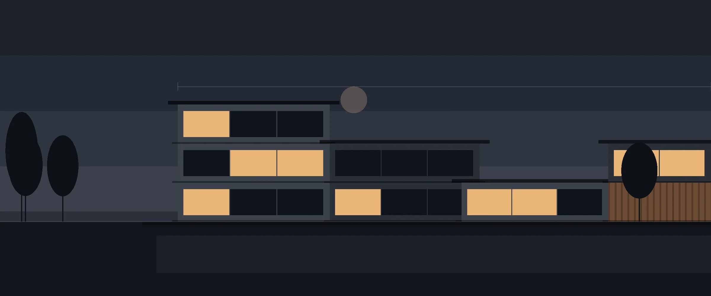 Placeholder architectural drawing. Replace with real project photography.