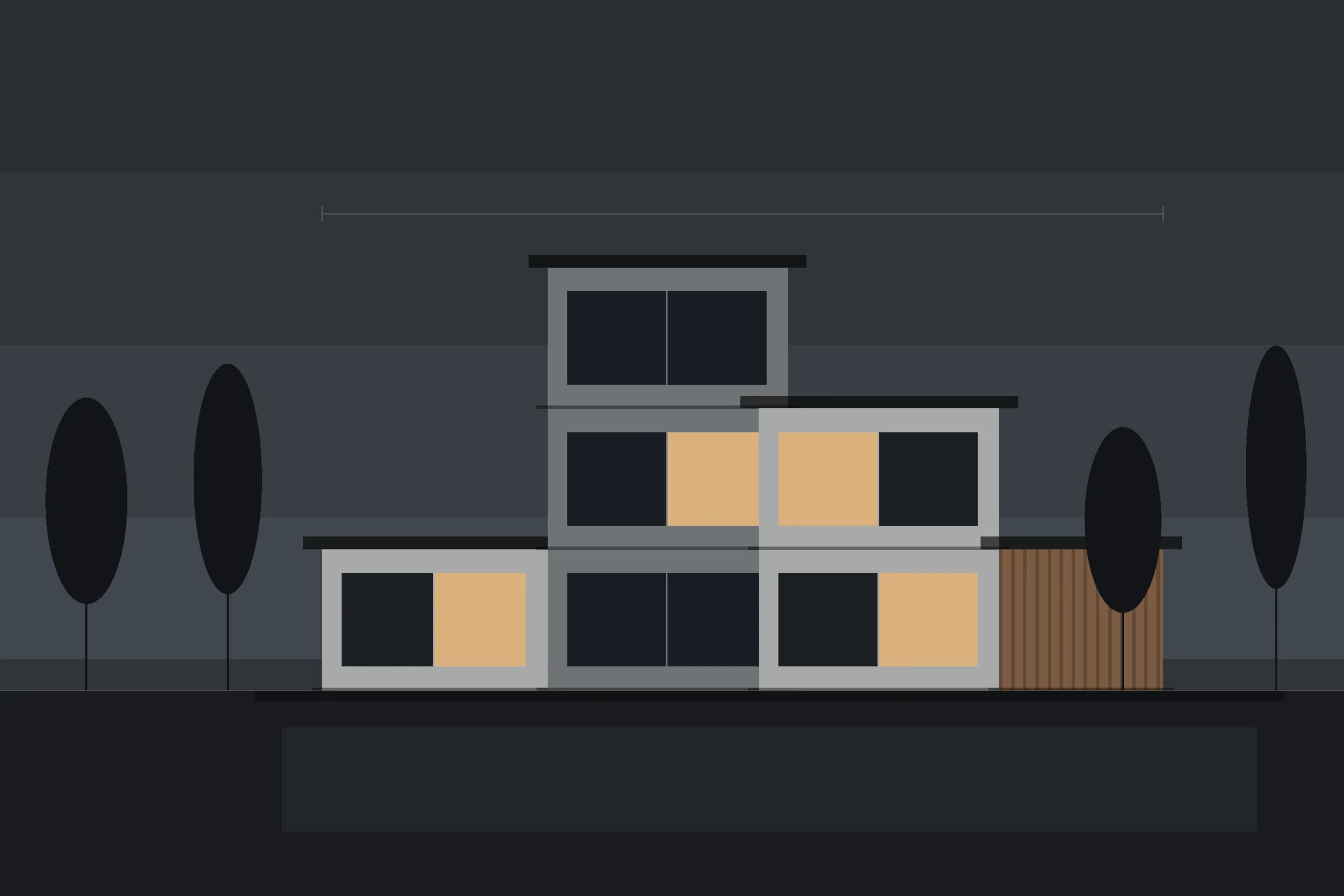 Placeholder architectural drawing. Replace with real project photography.