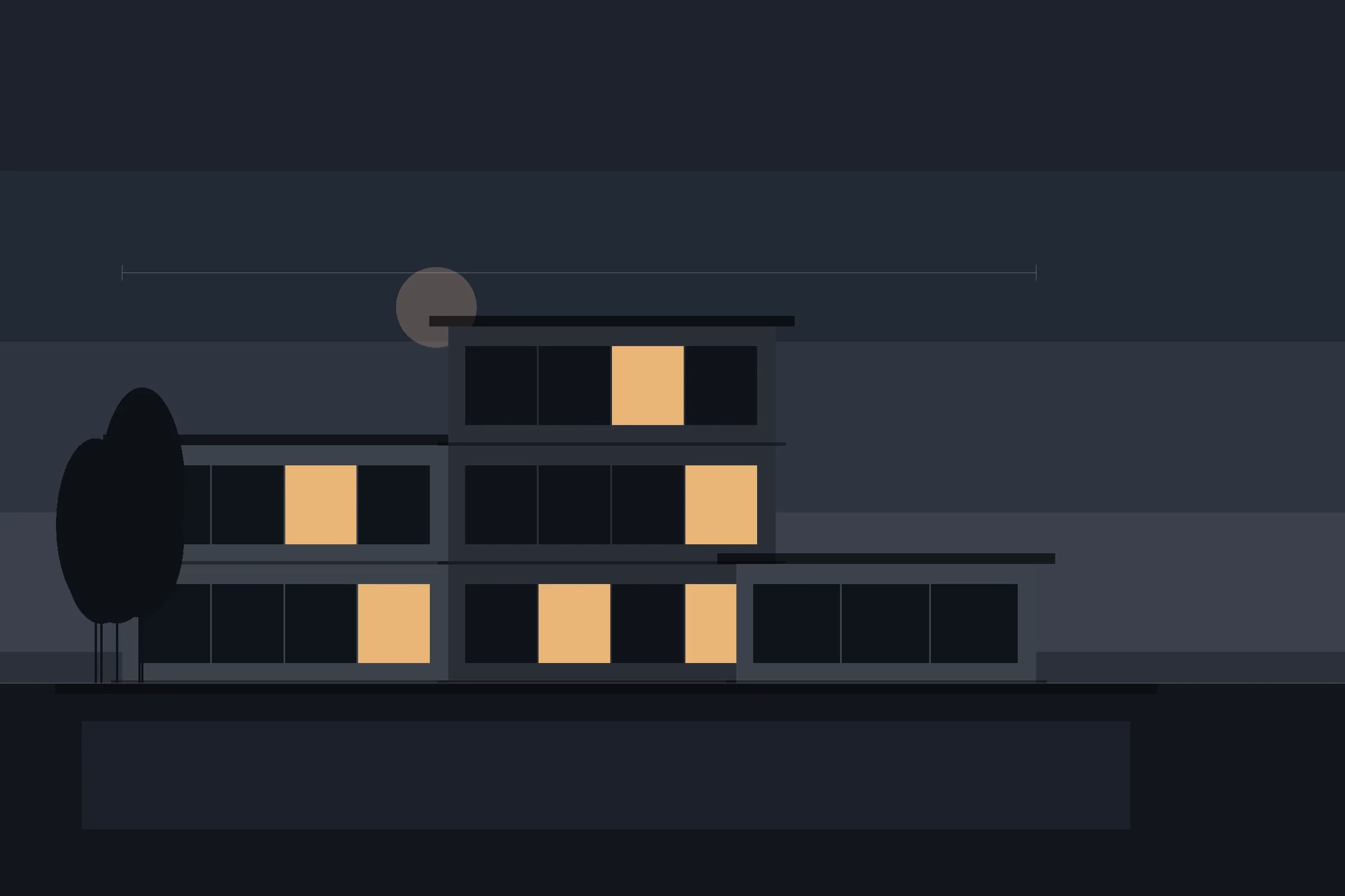 Placeholder architectural drawing. Replace with real project photography.
