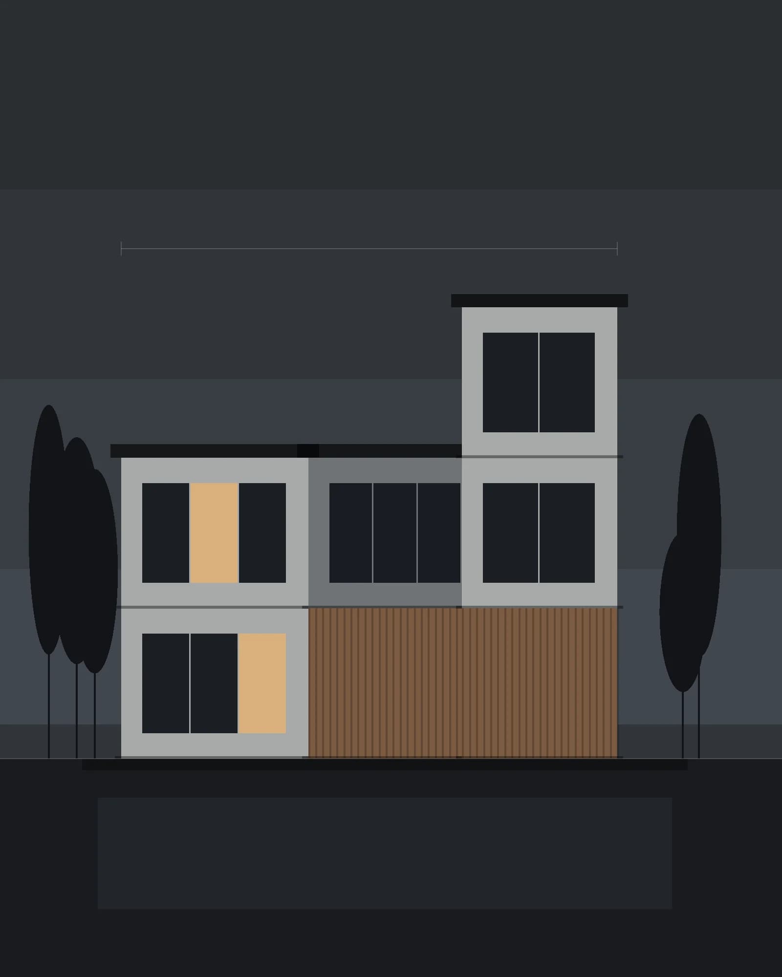 Placeholder architectural drawing. Replace with real project photography.